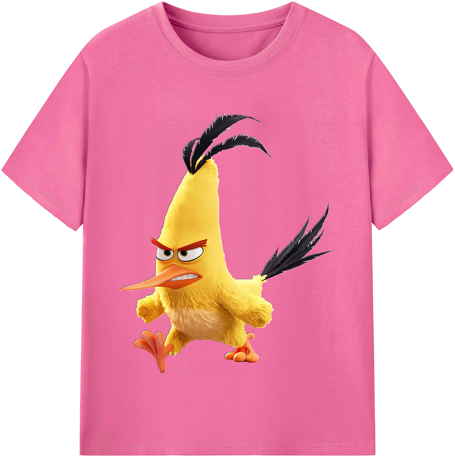 （画像用） Angry Birds アングリーバード レディースカジュアルプリントTシャツ（綿100％）